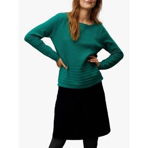WHITE STUFF wool blend emerald green sweat…